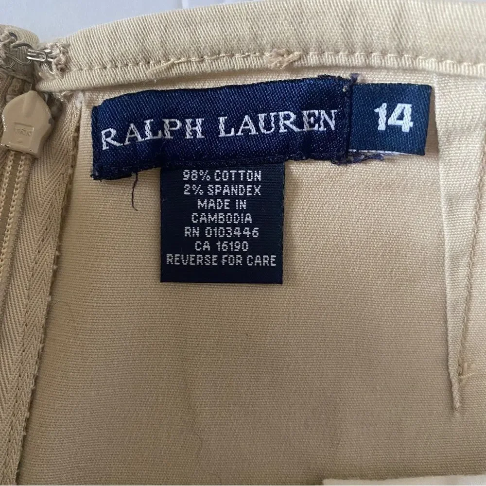 Ralph Lauren Tan Straight Skirt Sz‎ 14 (girls)